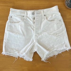 Free people white denim shorts